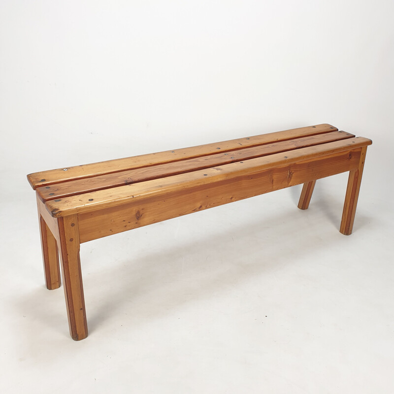 Mid-century Italian wooden bench, 1960s