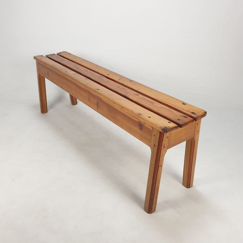 Mid-century Italian wooden bench, 1960s