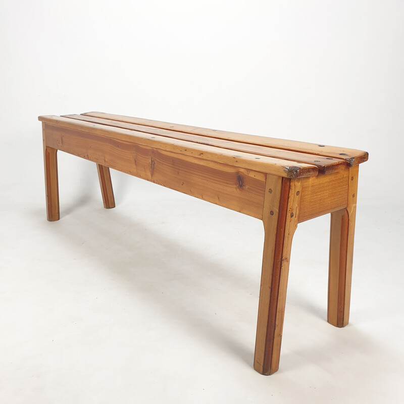 Mid-century Italian wooden bench, 1960s