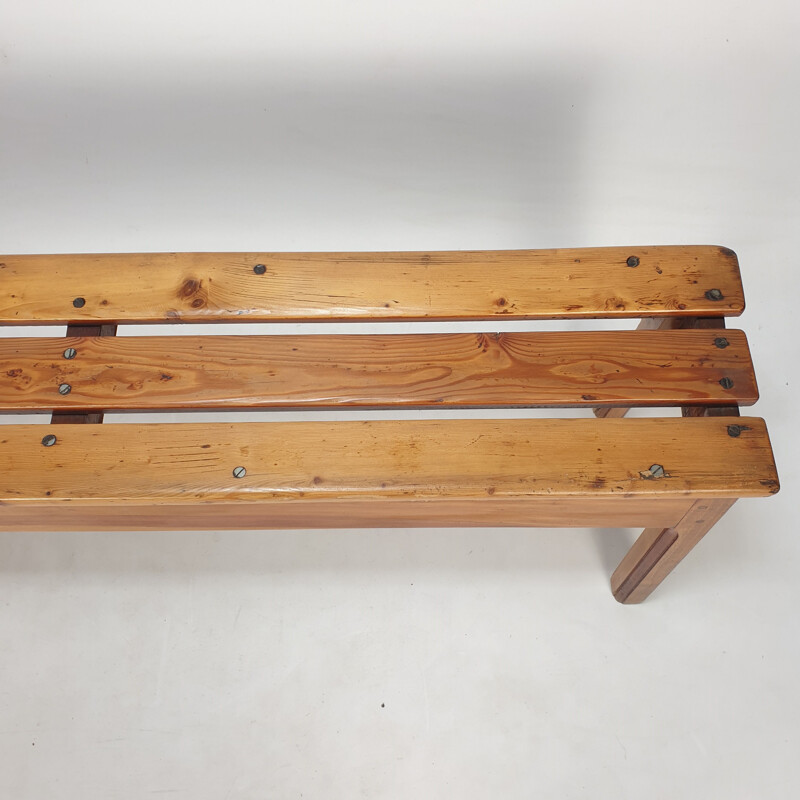 Mid-century Italian wooden bench, 1960s