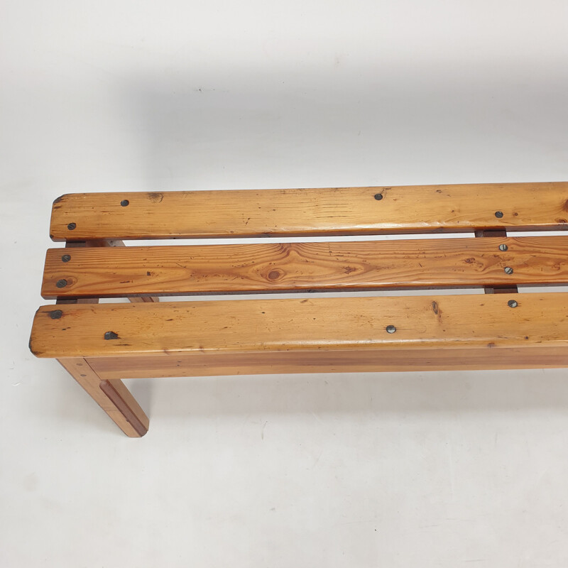 Mid-century Italian wooden bench, 1960s