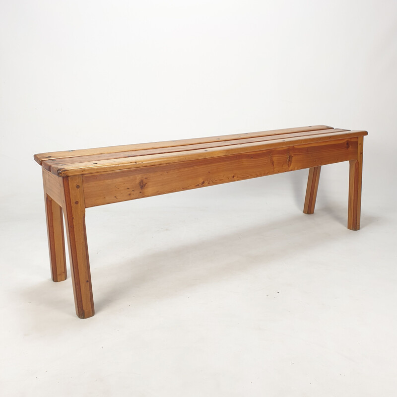 Mid-century Italian wooden bench, 1960s