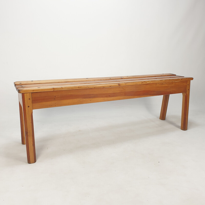 Mid-century Italian wooden bench, 1960s