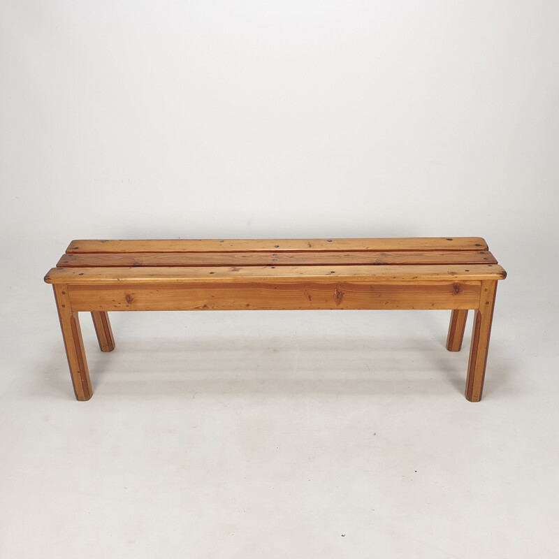 Mid-century Italian wooden bench, 1960s