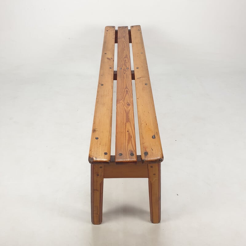 Mid-century Italian wooden bench, 1960s