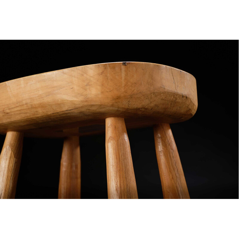 Vintage "Great Storm" elmwood stool