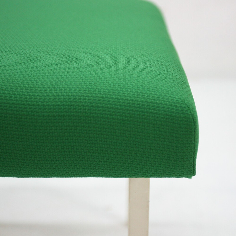 Convertible footstool with new green fabric - 1960s