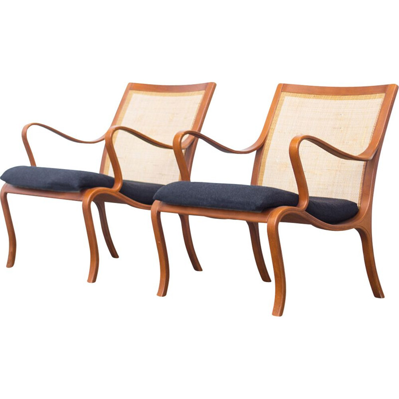 Paire de fauteuils vintage de Nils Roth pour Dux, 1960