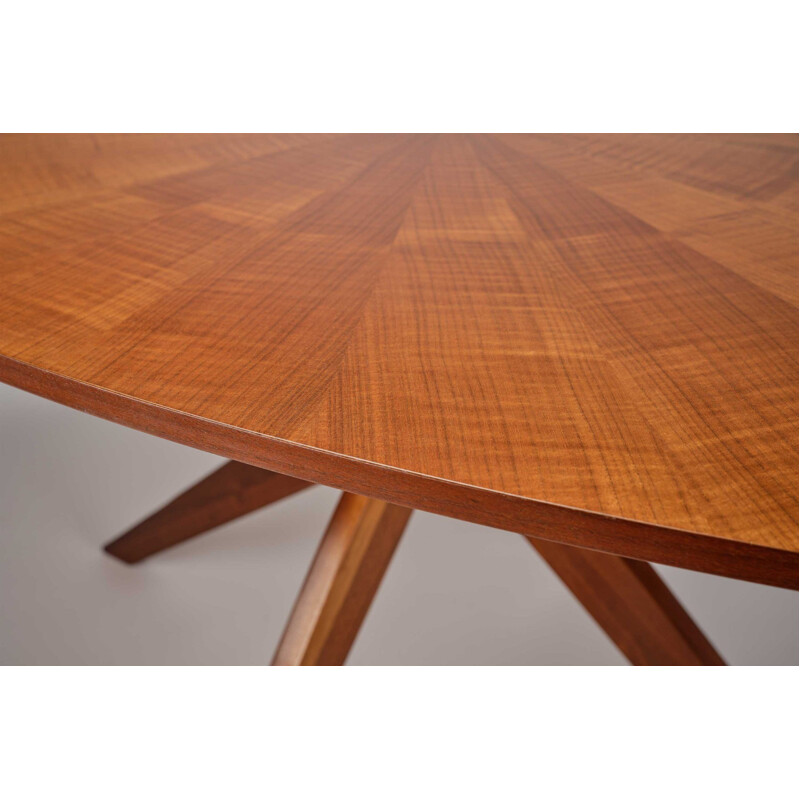 Vintage teak Sunburst table