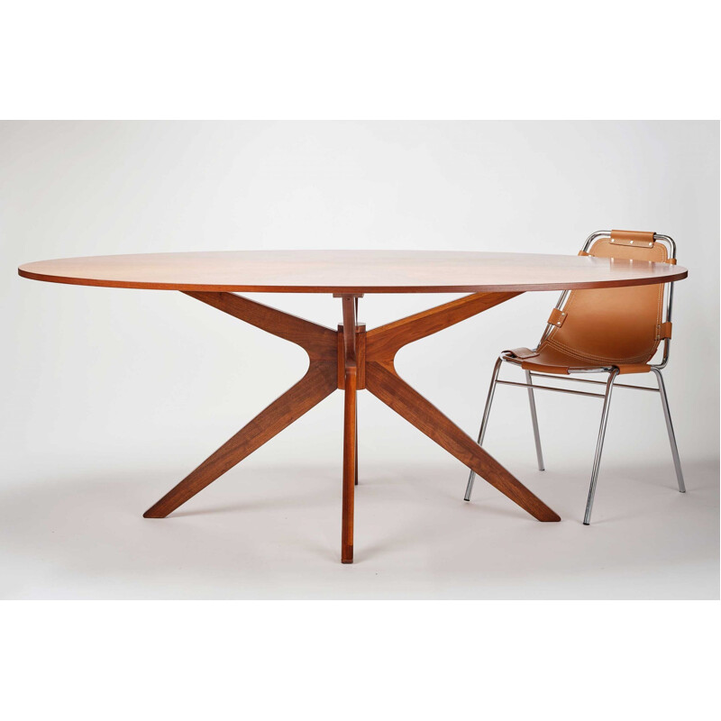 Vintage teak Sunburst table