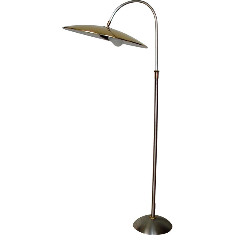 Vintage brass and metal floor lamp, 1970s