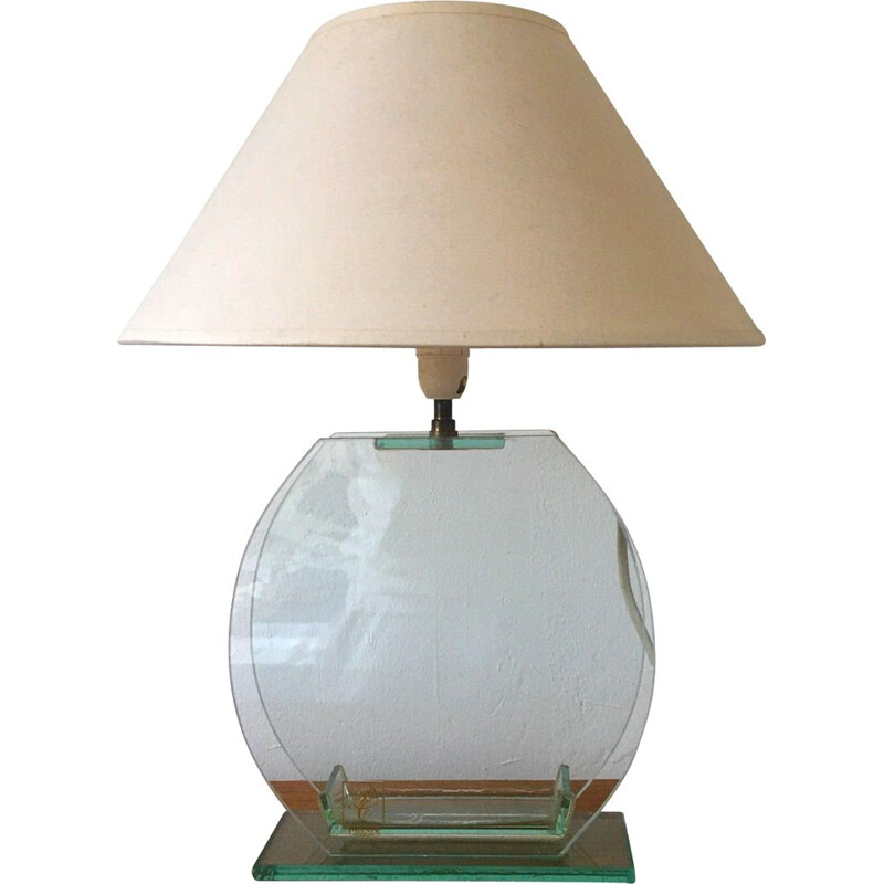 Vintage glass lamp, 1990