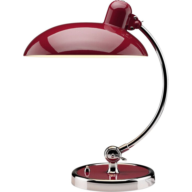 Lampe vintage rouge de Christian Dell pour Kaiser Idell, 1950