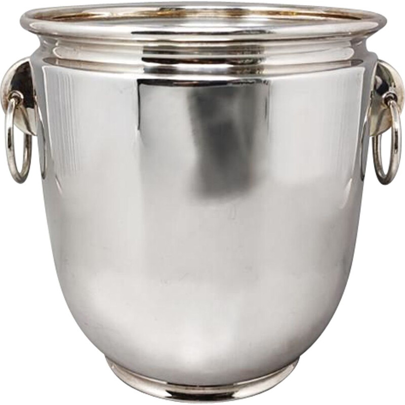 Vintage ice bucket in silver plated by Zanetta, Italy 1960s