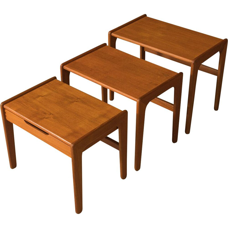 Vintage teak nesting tables, Denmark 1960s