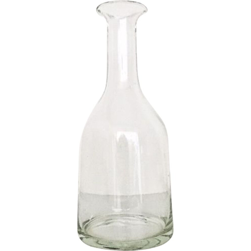 Vaso de vidro vintage soprado à mão