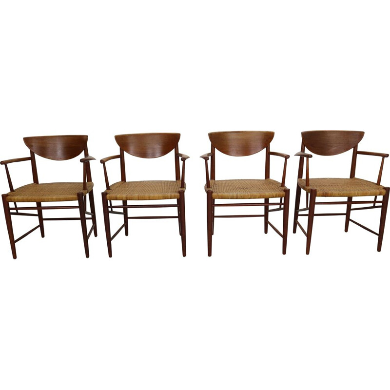 Set di 4 poltrone vintage di Peter Hvidt