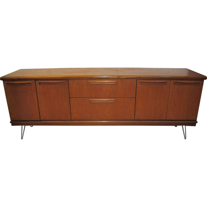 Vintage teak sideboard with 4 doors