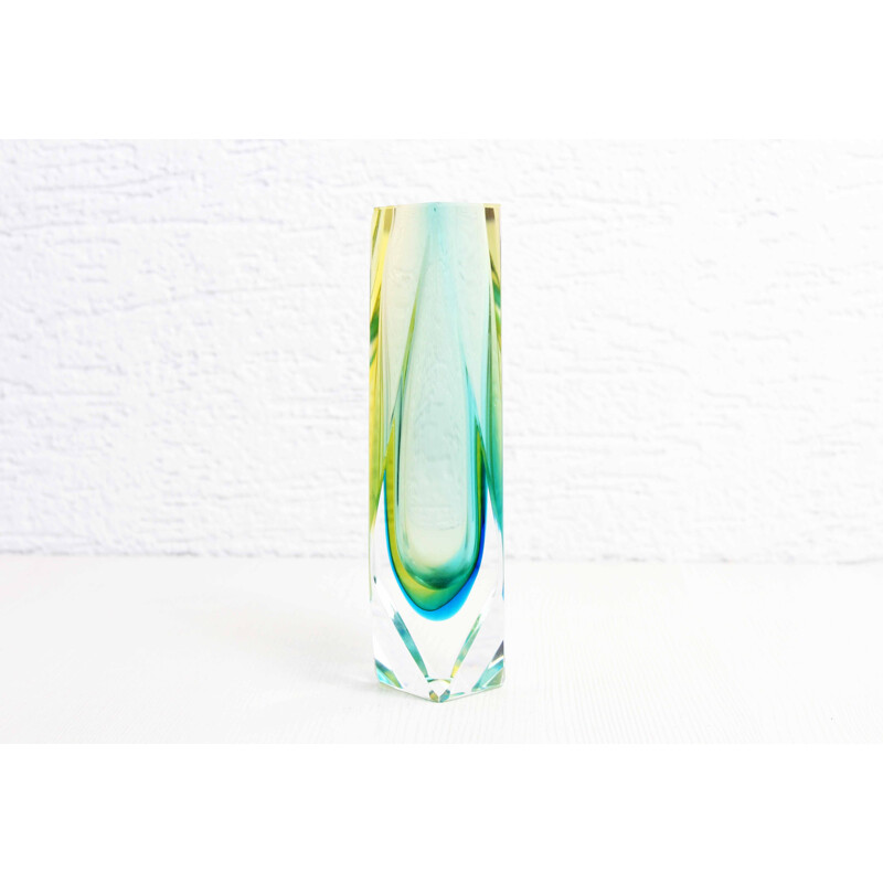 Vase Sommerso vintage en verre de Murano