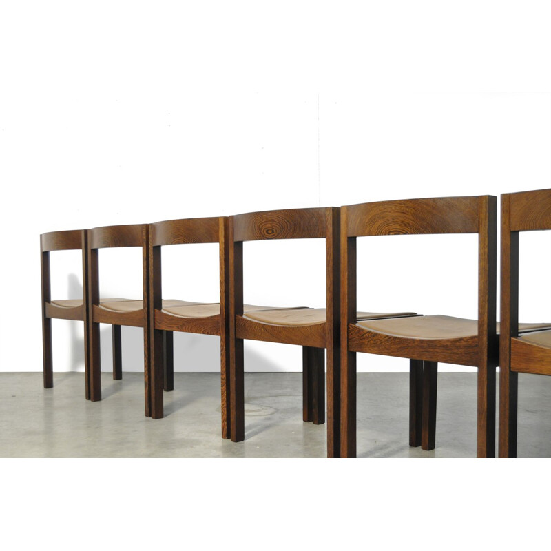 Ensemble de 6 chaises vintage par Gerard Geytenbeek pour les meubles Azs, Pays-Bas 1960