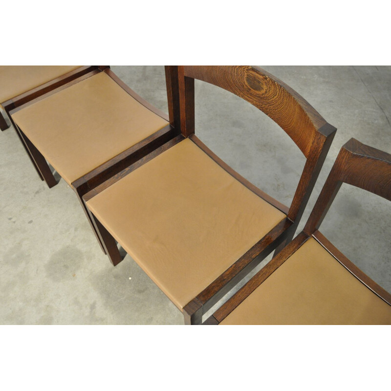 Ensemble de 6 chaises vintage par Gerard Geytenbeek pour les meubles Azs, Pays-Bas 1960