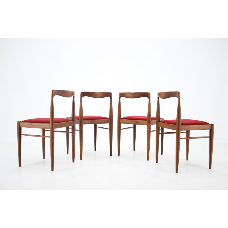 Set van 4 vintage minimalistische stoelen van Drevotvar, Tsjechoslowakije 1970