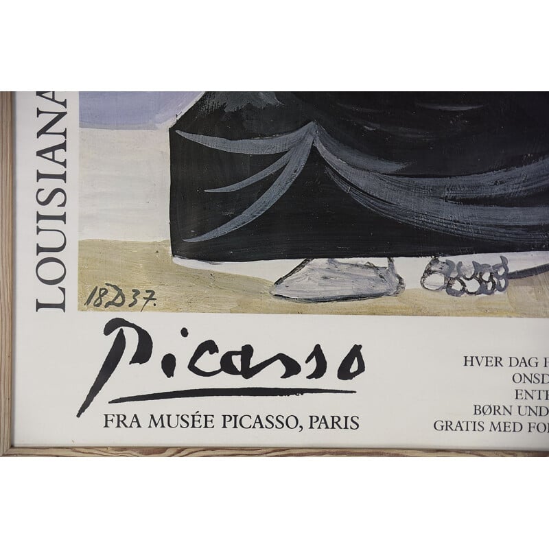 Vintage poster from the Exhibition Pablo Picasso, Denmark 1981