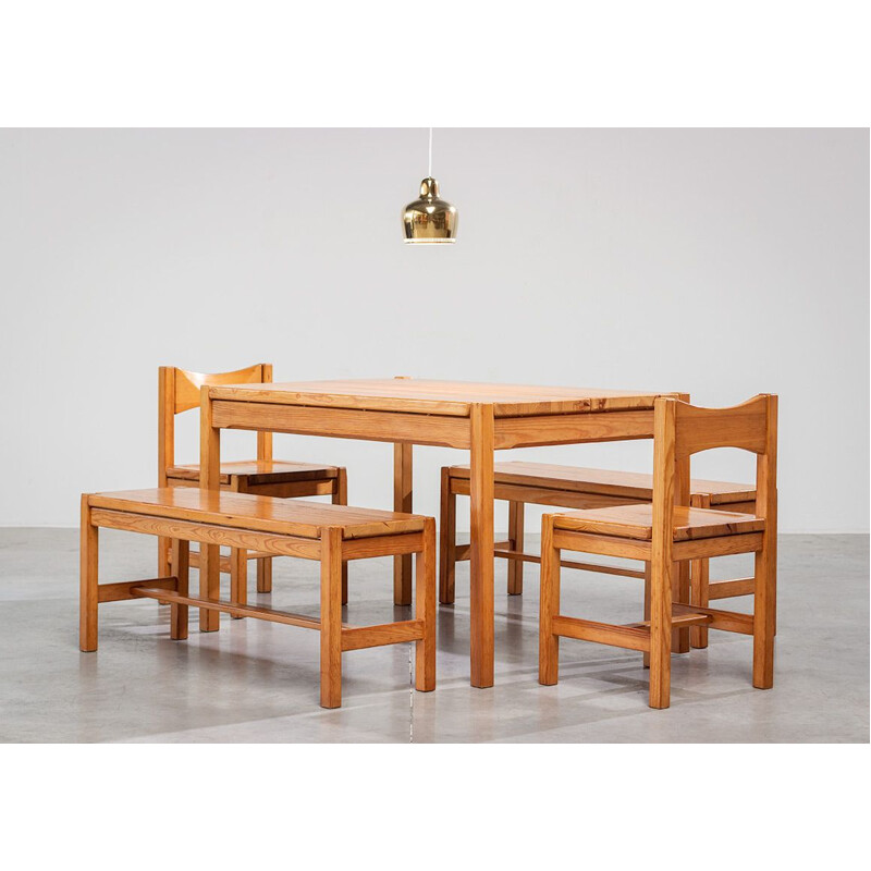 Vintage dining set by Ilamri Tapiovaara for Laukaan Puu, Finland 1963