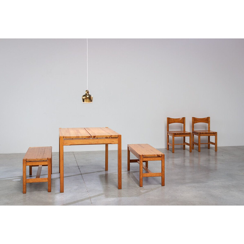 Vintage dining set by Ilamri Tapiovaara for Laukaan Puu, Finland 1963