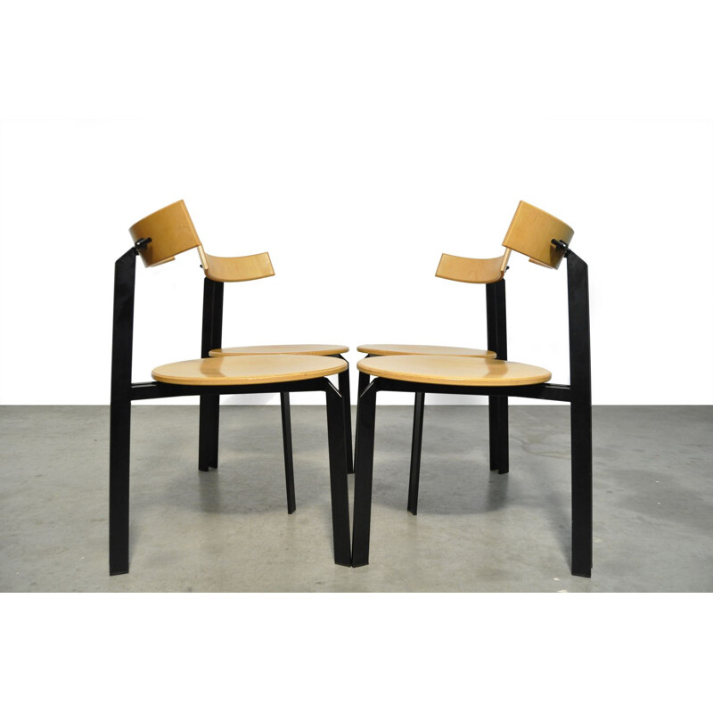 Ensemble de 4 chaises vintage modèle Zeta par Martin Haksteen pour Harvink, Pays-Bas 1980