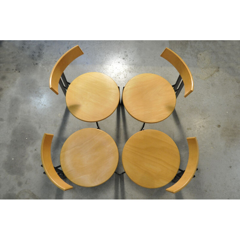 Set of 4 vintage dining chairs model Zeta by Martin Haksteen for Harvink, Netherlands 1980s