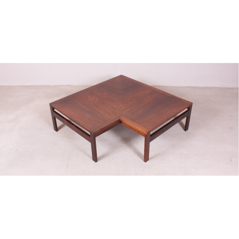 France & Son "Moduline" living room set in rosewood and leather, Ole GJERLØV-KNUDSEN & Torben LIND - 1960s