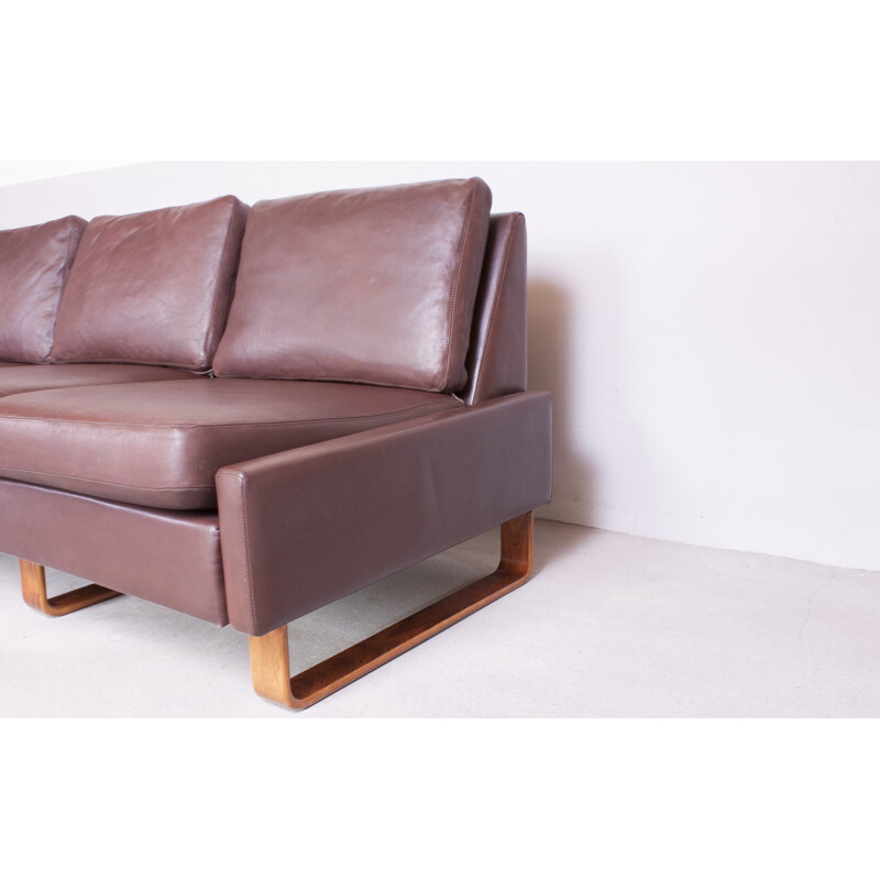 Cor 3 seater sofa in leather, Friedrich Wilhem MOLLER - 1960s
