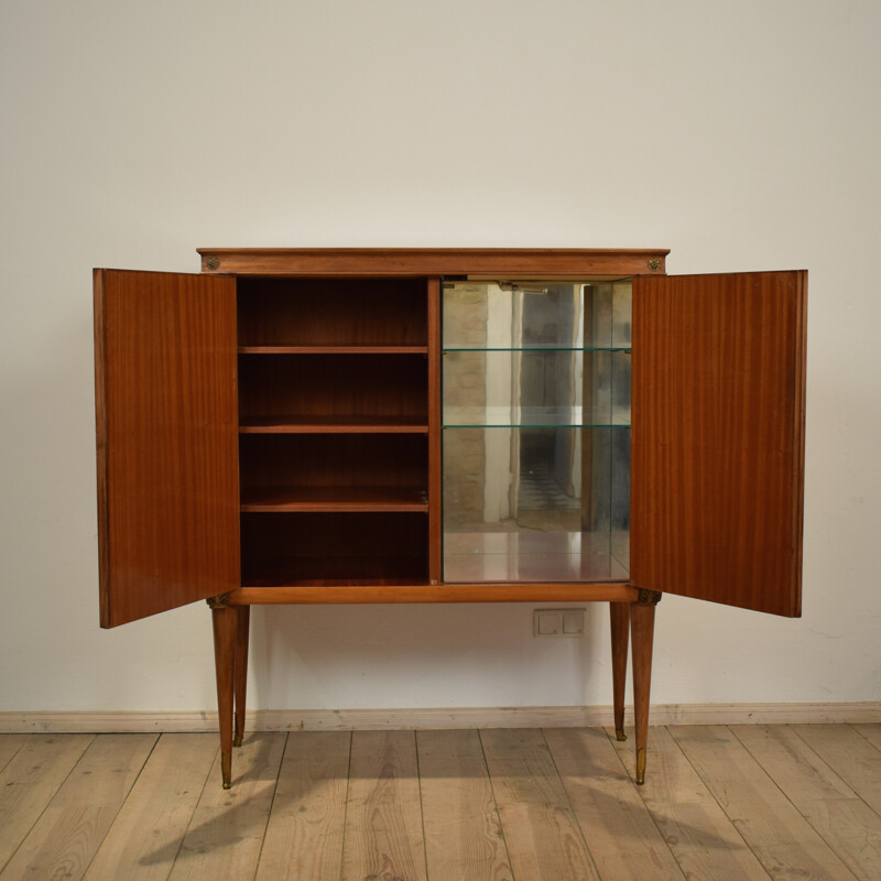 Italian bar cabinet in walnut and mahogany - 1940s