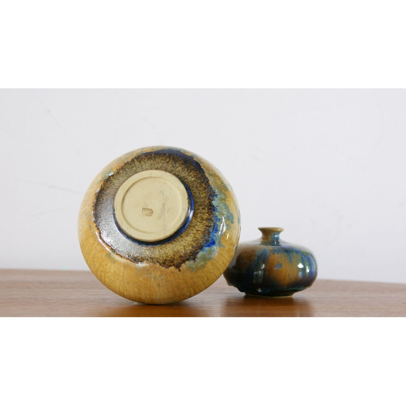 Paire de vases vintage en céramique du studio Kerstin Unterstab