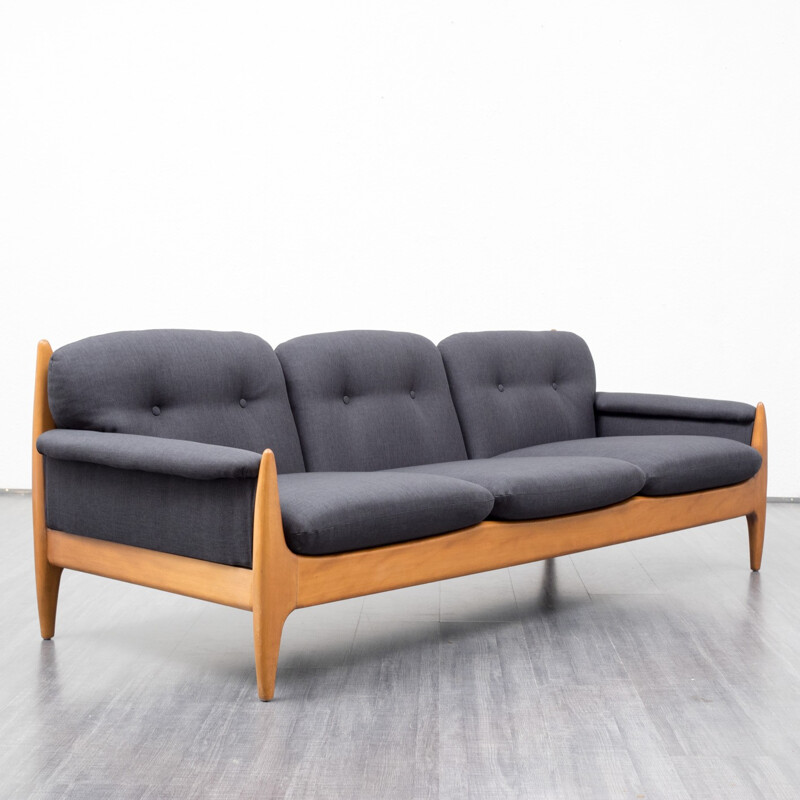 3-seater Sofa in beech - 1960s