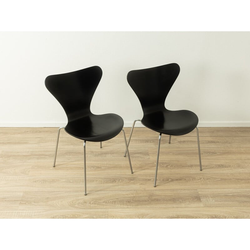 2 sedie da pranzo vintage Modello 3107 di Arne Jacobsen per Fritz Hansen