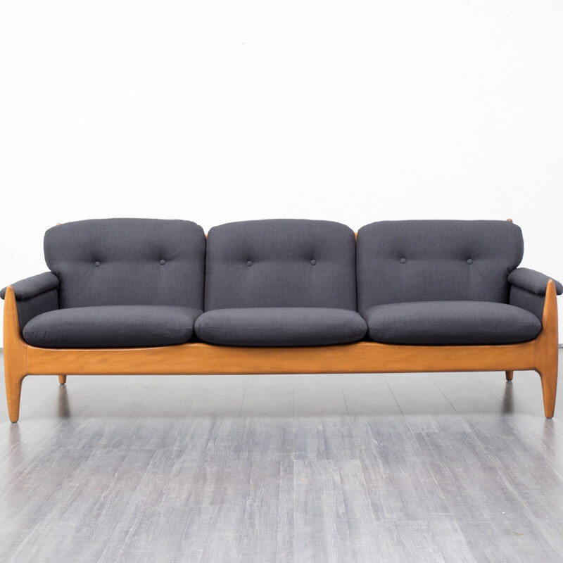 3-seater Sofa in beech - 1960s