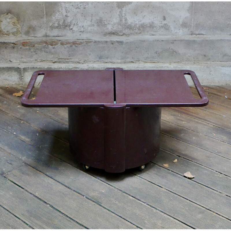 Vintage rolling bar table by Livia Castelli for Kastilia, 1972