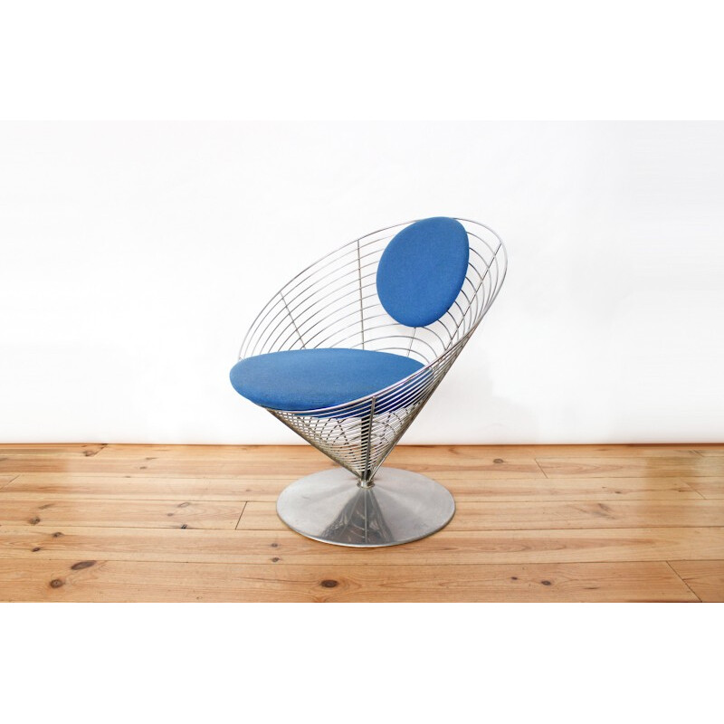 Mid century Fritz Hansen "Wire Cone" chair, Verner PANTON - 1988