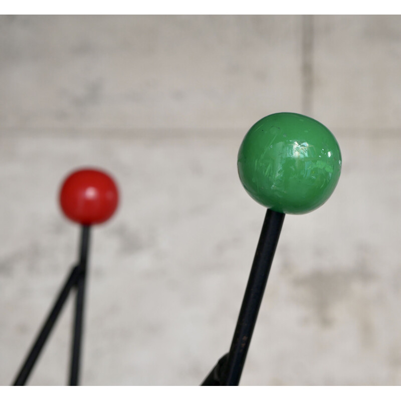 Vintage tripod coat rack with balls by Roger Feraud, 1950