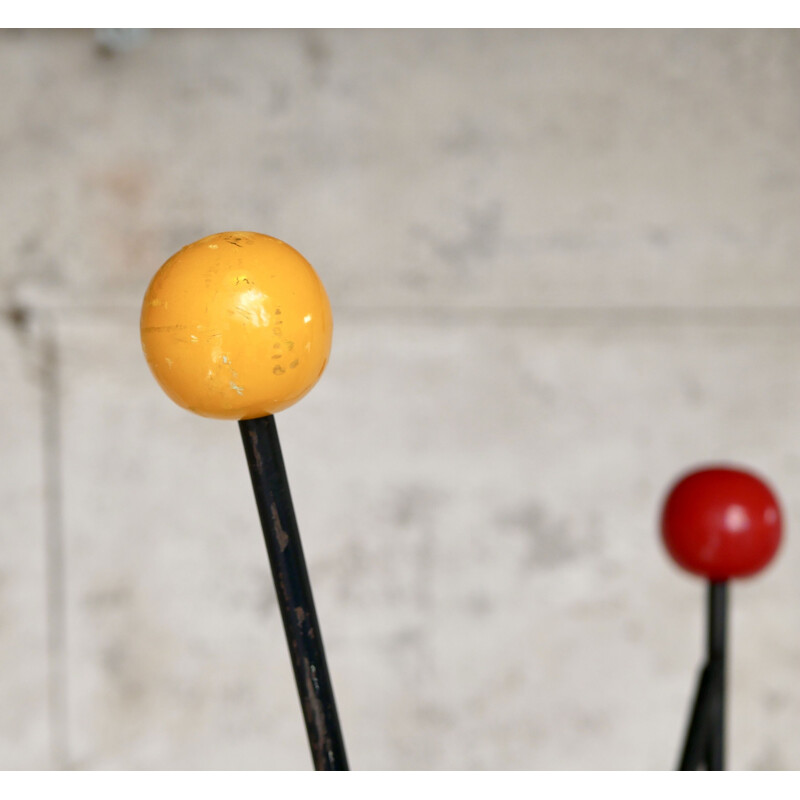 Vintage tripod coat rack with balls by Roger Feraud, 1950