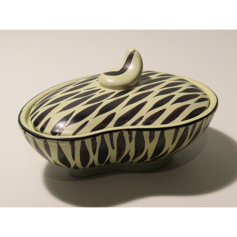 Vintage reniform bowl from Bay Keramic, West Germany 1950