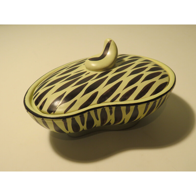 Vintage reniform bowl from Bay Keramic, West Germany 1950