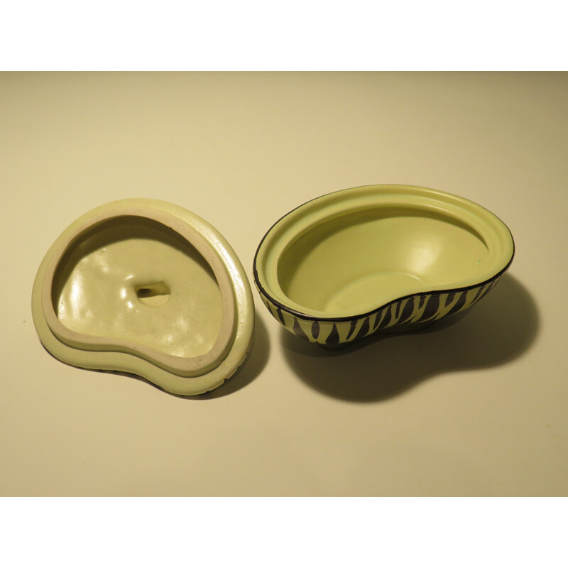 Vintage reniform bowl from Bay Keramic, West Germany 1950