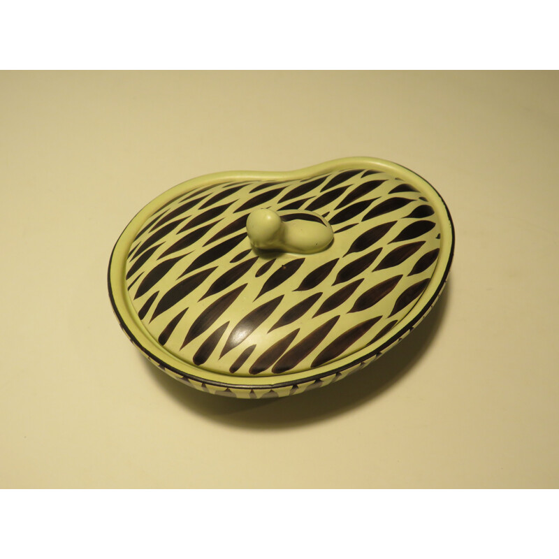 Vintage reniform bowl from Bay Keramic, West Germany 1950