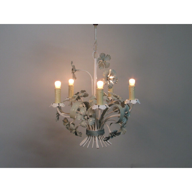 Vintage 5 arm metal chandelier