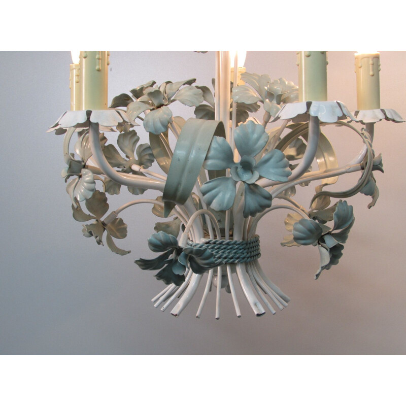 Vintage 5 arm metal chandelier