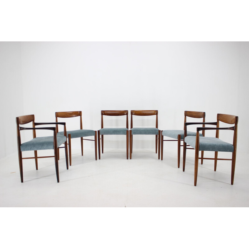 Set of 6 mid-century danish rosewood dining chairs, 1960s