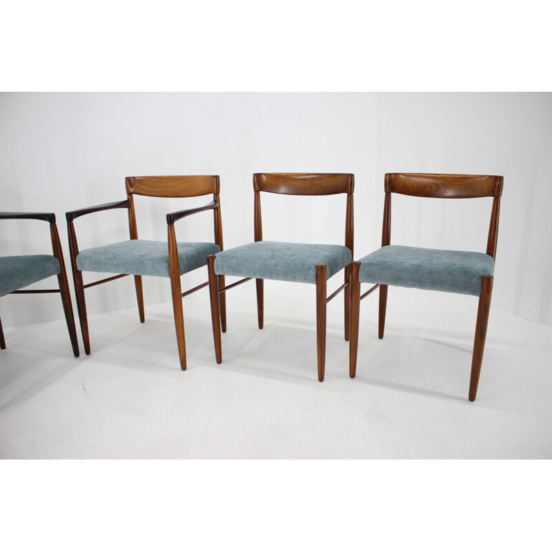 Ensemble de 6 chaises vintage de salle à manger en palissandre danois, 1960